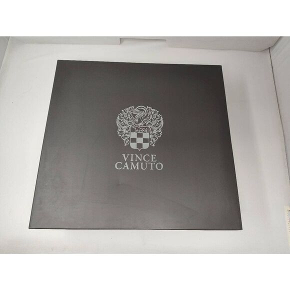 VINCE CAMUTO WOMENS FAWDRY DOUBLE BUCKLE C BLACK GLAZED CROC MOTO BOOTS NIB 5 1/ - Picture 12 of 13